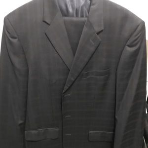 44L Alfani Dark navy windowpane suit free Tie as shown with purchase